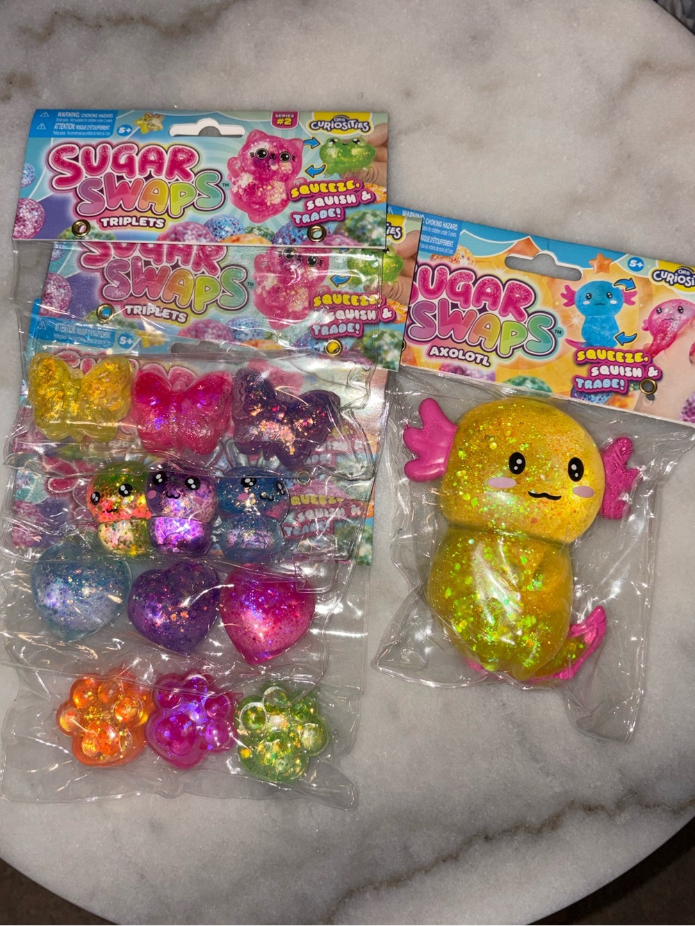 Sugar Swaps Glitter Axolotl and 4 Sets of Triplets